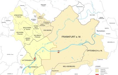 Karte Einzugsbereich der Abwasserreinigungsanlagen